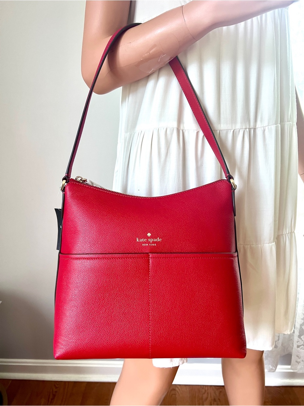 NWT Kate Spade Bailey Leather Shoulder Bag Handbag In Candied Cherry K4650